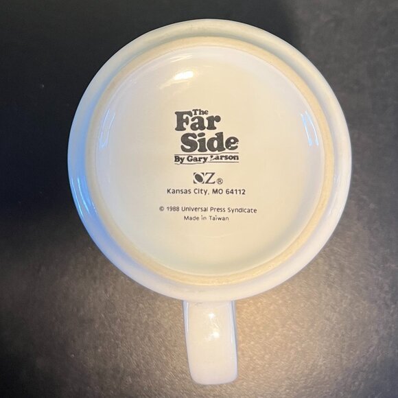 Vintage THE FAR SIDE Gary Larson ~ Cow on Psychiatrist's Couch Ceramic Mug 1988 - Picture 11 of 12